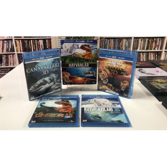 HAYVANLAR - 4 BELGESEL 3D2D BLU RAY BOX SET HAYVANLAR - 4 BELGESEL 3D2D BLU RAY BOX SET