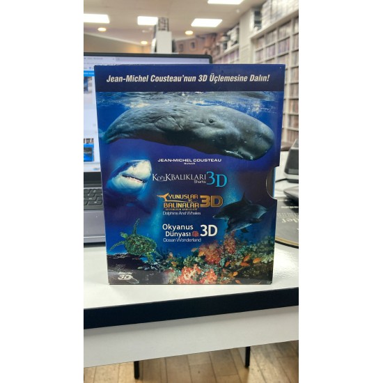 JEAN MICHEL COUSTEAU - 3 BELGESEL BOX SET 3D2D BLU RAY JEAN MICHEL COUSTEAU - 3 BELGESEL BOX SET 3D2D BLU RAY