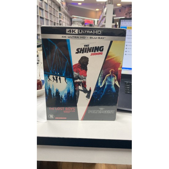 THE SIHINING + THE LOST BOYS + POLTERGEIST 4K UHD + BLU RAY 3 FILM BOX SET THE SIHINING + THE LOST BOYS + POLTERGEIST 4K UHD + BLU RAY 3 FILM BOX SET